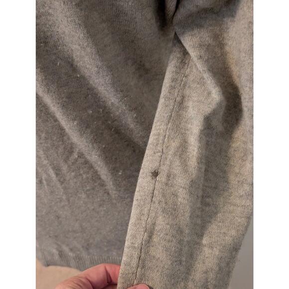 Lauren Ralph Lauren 100% Cashmere Gray Long V-neck Cardigan Sweater Academia S - Picture 9 of 9